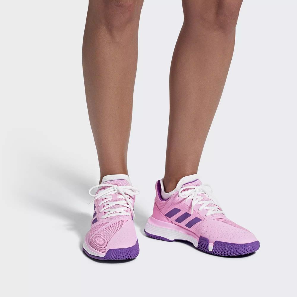 Adidas CourtJam Bounce Multicourt Zapatillas De Tenis Rosas Para Mujer (MX-29368)